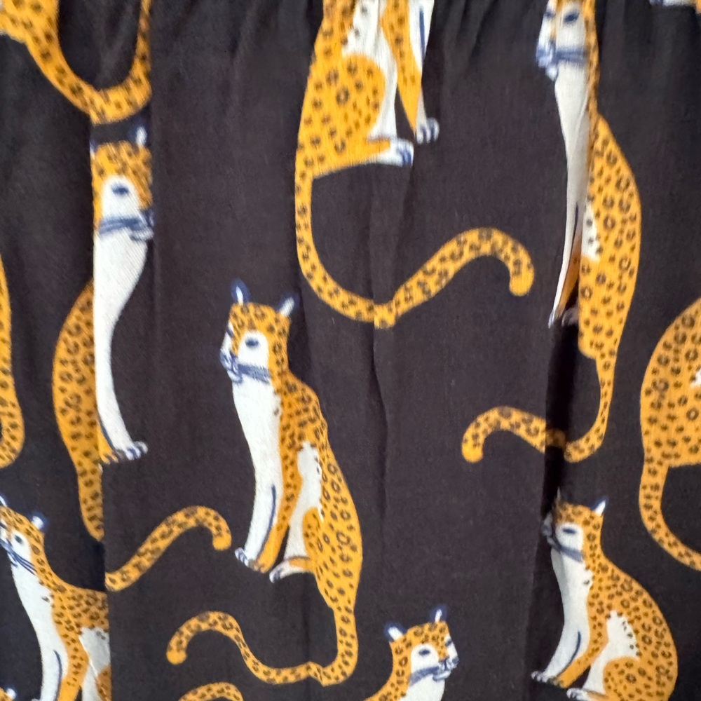 Bl^nk London Anthropologie Brienz Top Leopard/Dot Print Blouse Medium Black - Picture 4 of 4